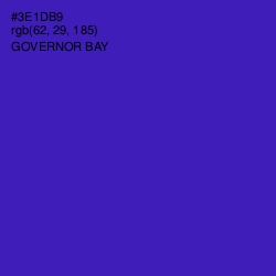 #3E1DB9 - Governor Bay Color Image