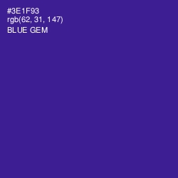 #3E1F93 - Blue Gem Color Image