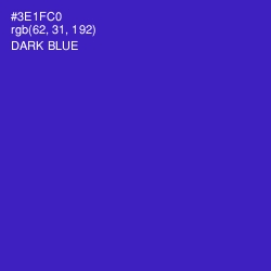 #3E1FC0 - Dark Blue Color Image