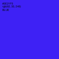 #3E21F5 - Blue Color Image