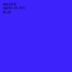 #3E22FB - Blue Color Image