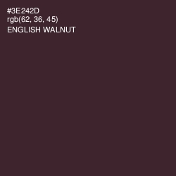 #3E242D - English Walnut Color Image