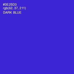 #3E25D3 - Dark Blue Color Image