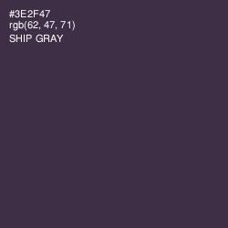 #3E2F47 - Ship Gray Color Image