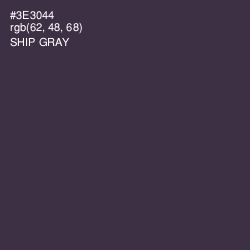 #3E3044 - Ship Gray Color Image