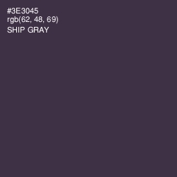 #3E3045 - Ship Gray Color Image