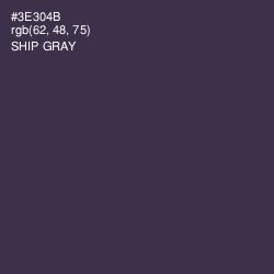 #3E304B - Ship Gray Color Image