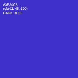 #3E30C8 - Dark Blue Color Image