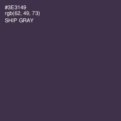 #3E3149 - Ship Gray Color Image