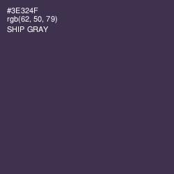 #3E324F - Ship Gray Color Image