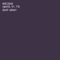#3E3346 - Ship Gray Color Image