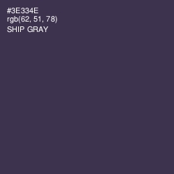 #3E334E - Ship Gray Color Image