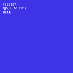 #3E33E7 - Blue Color Image