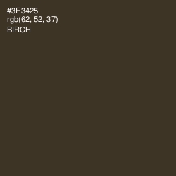 #3E3425 - Birch Color Image