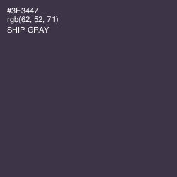 #3E3447 - Ship Gray Color Image