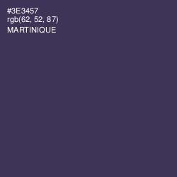 #3E3457 - Martinique Color Image