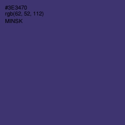 #3E3470 - Minsk Color Image