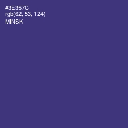 #3E357C - Minsk Color Image
