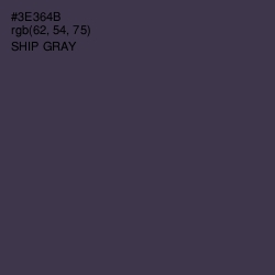 #3E364B - Ship Gray Color Image