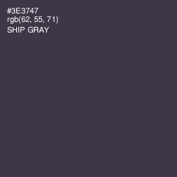 #3E3747 - Ship Gray Color Image