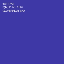 #3E37A6 - Governor Bay Color Image