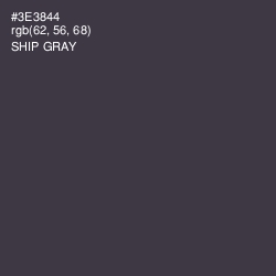 #3E3844 - Ship Gray Color Image