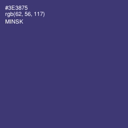 #3E3875 - Minsk Color Image