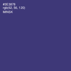 #3E3878 - Minsk Color Image