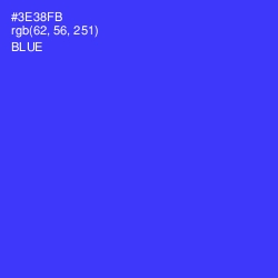 #3E38FB - Blue Color Image