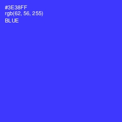 #3E38FF - Blue Color Image