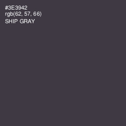 #3E3942 - Ship Gray Color Image