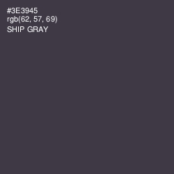 #3E3945 - Ship Gray Color Image