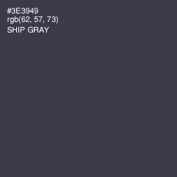 #3E3949 - Ship Gray Color Image