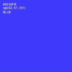 #3E39FB - Blue Color Image