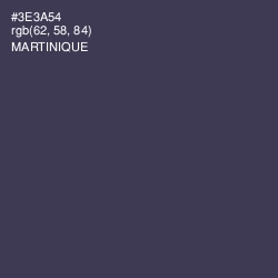 #3E3A54 - Martinique Color Image