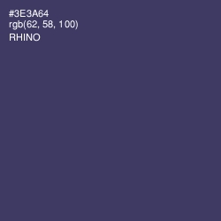 #3E3A64 - Rhino Color Image