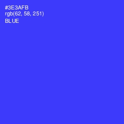 #3E3AFB - Blue Color Image