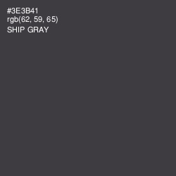#3E3B41 - Ship Gray Color Image