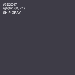 #3E3C47 - Ship Gray Color Image