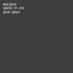 #3E3D40 - Ship Gray Color Image