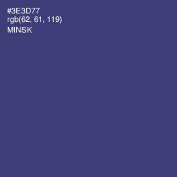 #3E3D77 - Minsk Color Image