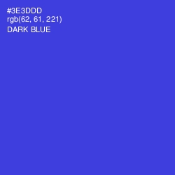 #3E3DDD - Dark Blue Color Image