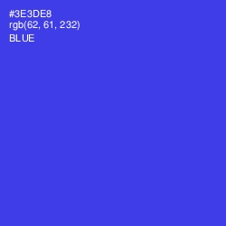 #3E3DE8 - Blue Color Image