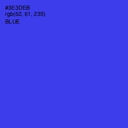 #3E3DEB - Blue Color Image