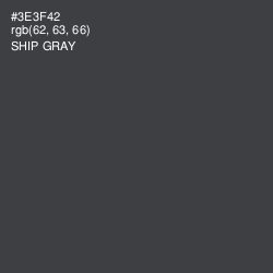 #3E3F42 - Ship Gray Color Image