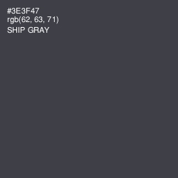 #3E3F47 - Ship Gray Color Image