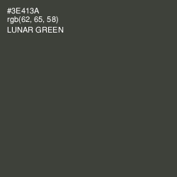 #3E413A - Lunar Green Color Image