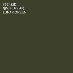 #3E422D - Lunar Green Color Image