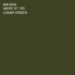 #3E4324 - Lunar Green Color Image