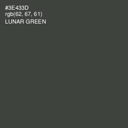 #3E433D - Lunar Green Color Image